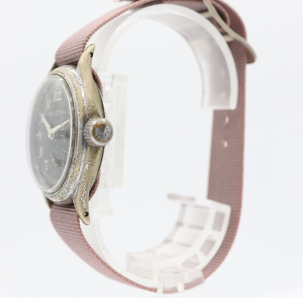 Vintage 32mm Bulova WW2 US Military Men's Mechanical Wristwatch 10 AK USA