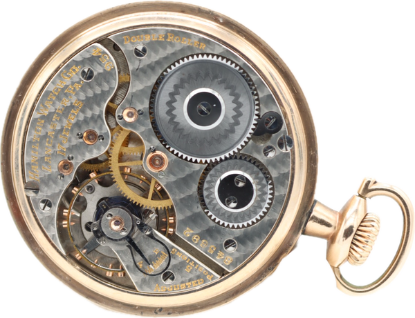 Antique 16 Size 1911 Hamilton Mechanical Pocket Watch Grade 954 Rare Stag Case