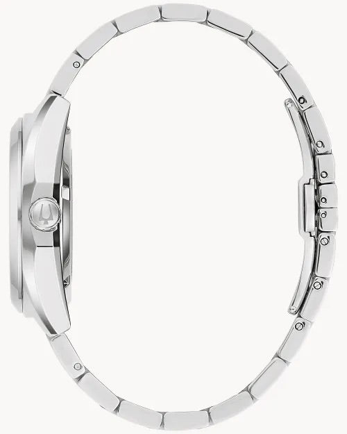 39mm Bulova 96B436 Surveyor Blue Men's Automatic Wristwatch Steel Sophisticated