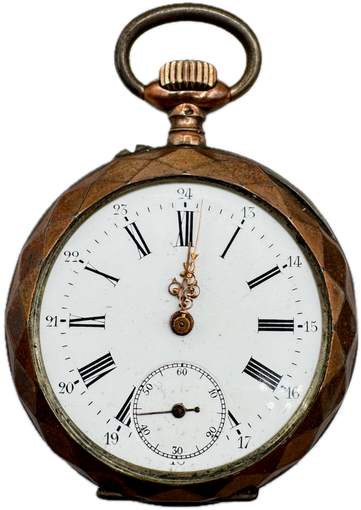 Antique Medaille D'or Geometric & Stead Mechanical Pocket Watch .8 Silver Paris