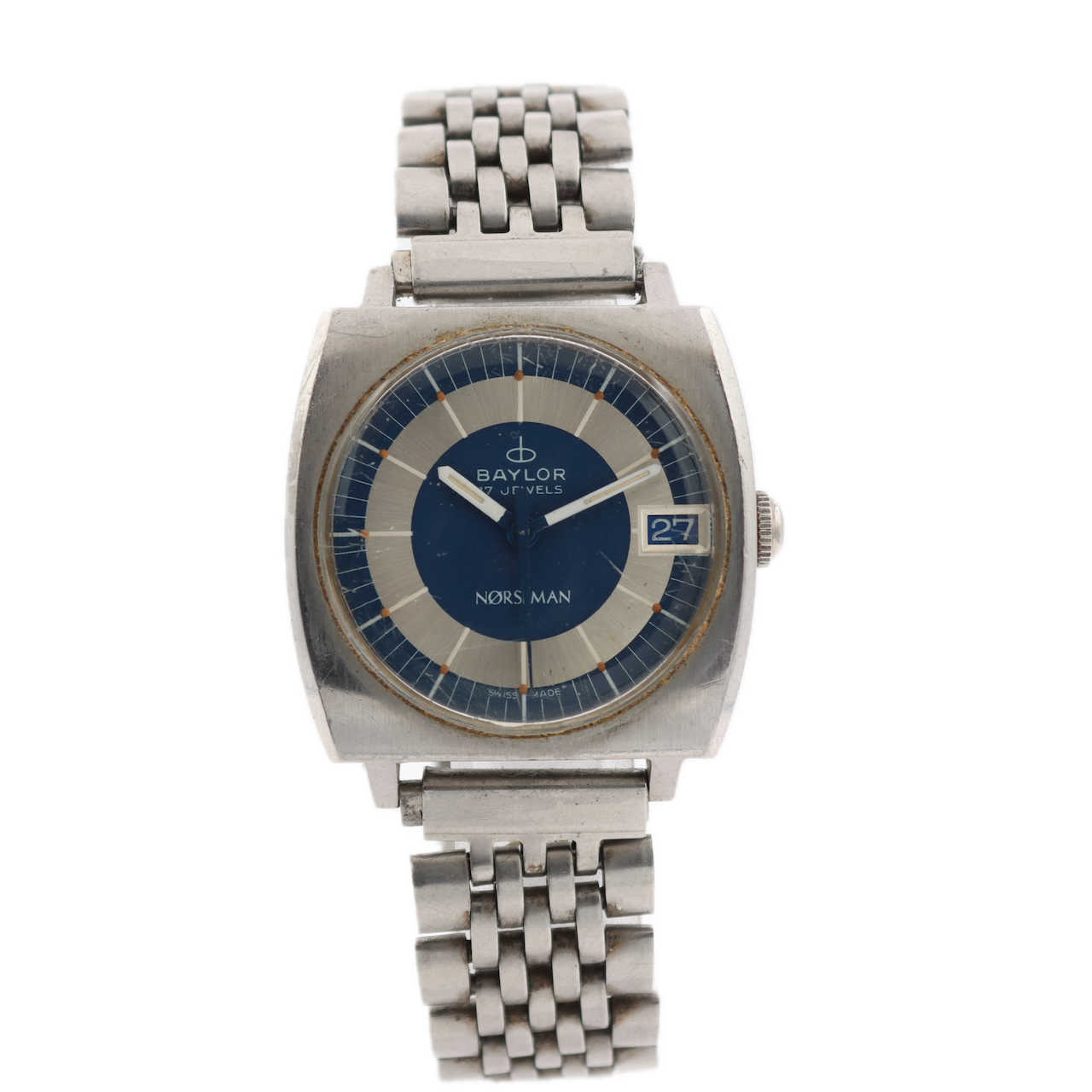 Vintage Baylor Norseman Bullseye Dial Men's Mechanical Wristwatch