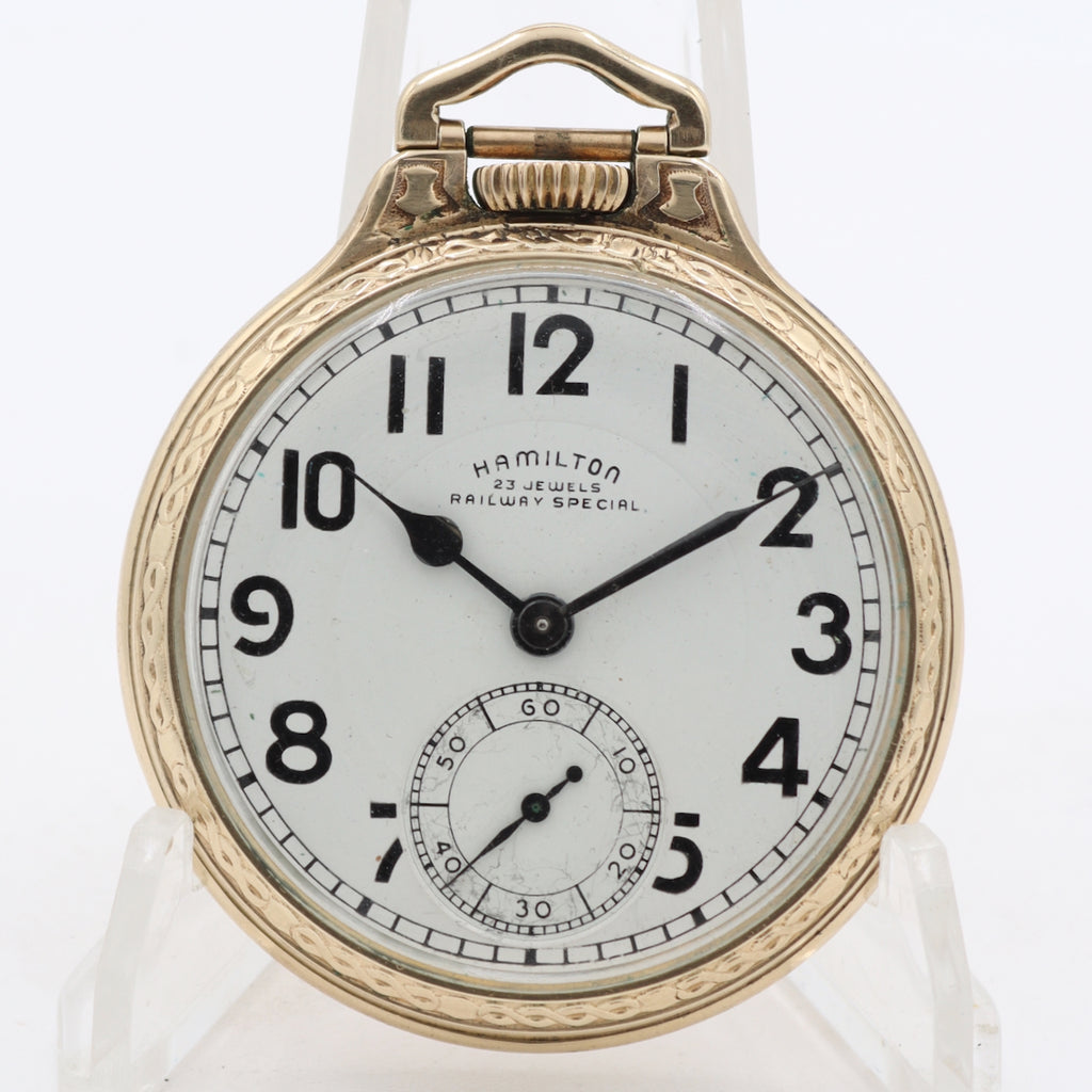 Antique 18s 1960 Hamilton 23j Mechanical Railroad Pocket Watch 950B 10k GF USA