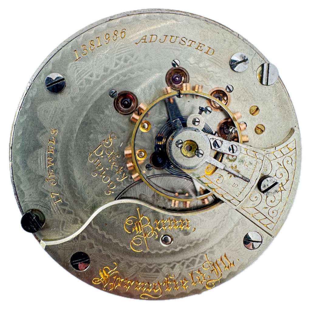 Antique 18s Illinois 17J Mechanical Hunter Railroad Pocket Watch Movement Bunn