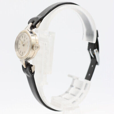 Vintage Omega A-5257 Waffle Dial Ladies Mechanical Wristwatch 480 14k White GF