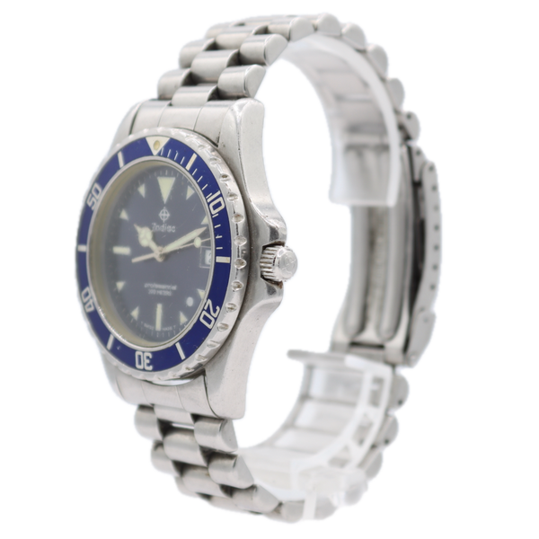 Zodiac 206.65.55 Professional Blue Men's Quartz Wristwatch ETA 955.112 Steel