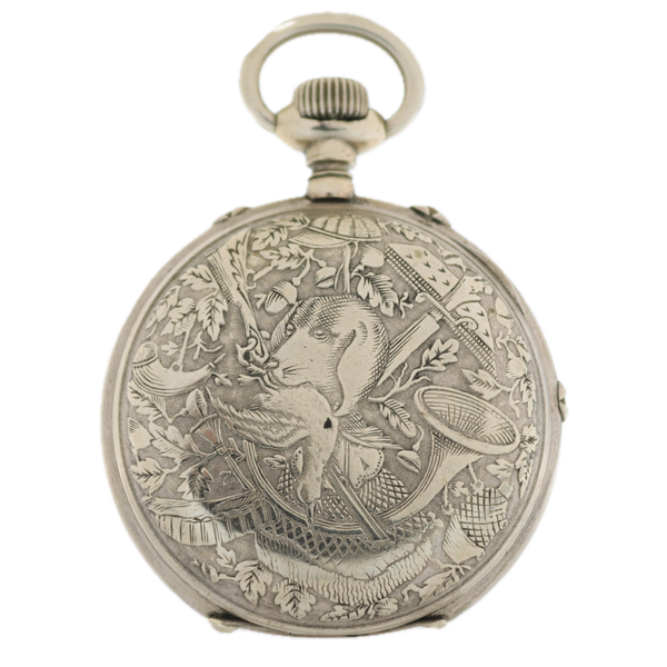 Antique 16s Triple Date Mechanical Pocket Watch Nickel Swiss Made Running