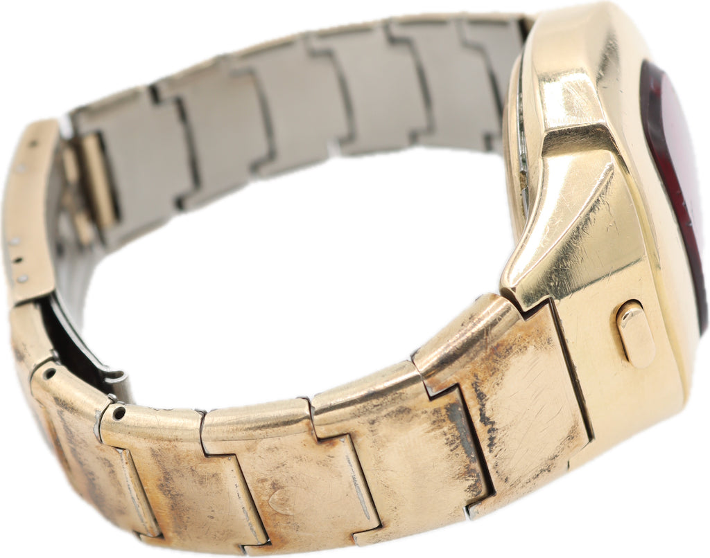 Vintage 37mm Pulsar 5201-2 Pulsar Men's Quartz LCD Wristwatch USA