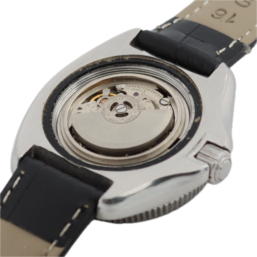 Vintage 36mm Seiko 2205-0760 Diver 17j Ladies Automatic Wristwatch