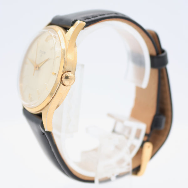 Vintage Elgin 8903 Sunburst Men's Mechanical Wristwatch 720 France Gold Tone
