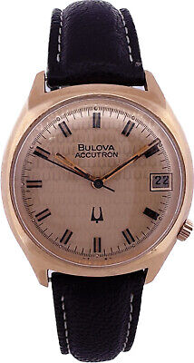 Vintage Bulova Accutron Tuning Fork Wristwatch 218 1M w Rare Fork Jubilee Dial