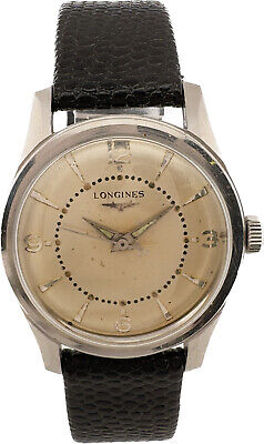 Vintage Longines 17 Jewel Men's Mechanical Wristwatch 23ZS 6654 Stainless Steel
