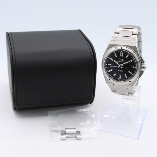 40mm IWC 3239-02 Ingenieur Black Men's Automatic Wristwatch Swiss Steel W/ Case