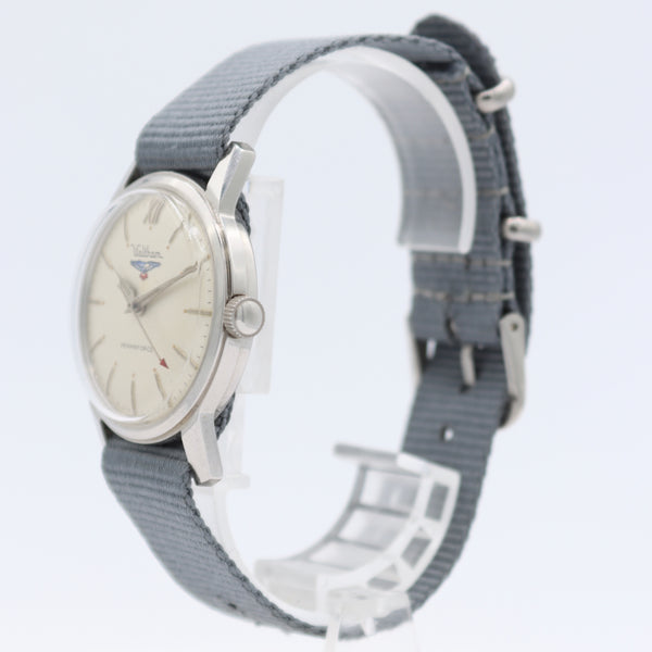 Vintage 33.5mm Waltham Permaforce Flying Eagle Men's Mechanical Wristwatch Steel