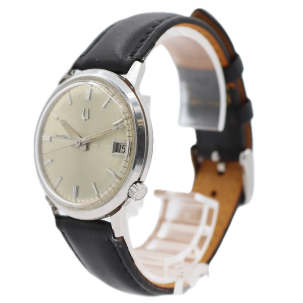 Vintage 1967 Accutron 2663 Sunburst Date Men's Tuning Fork Wristwatch 218D Steel