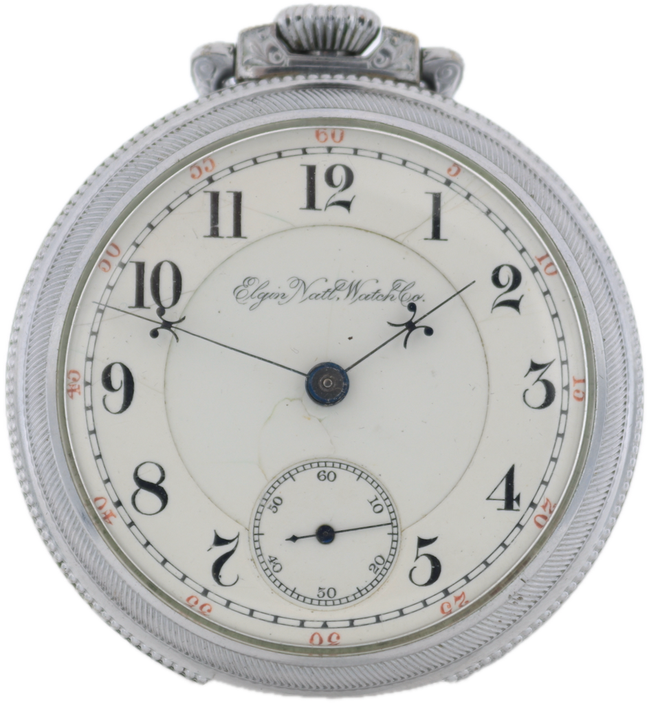 Antique 18s 1894 Elgin Beaded & Pinstriped 15J Pocket Watch B.W. Raymond USA
