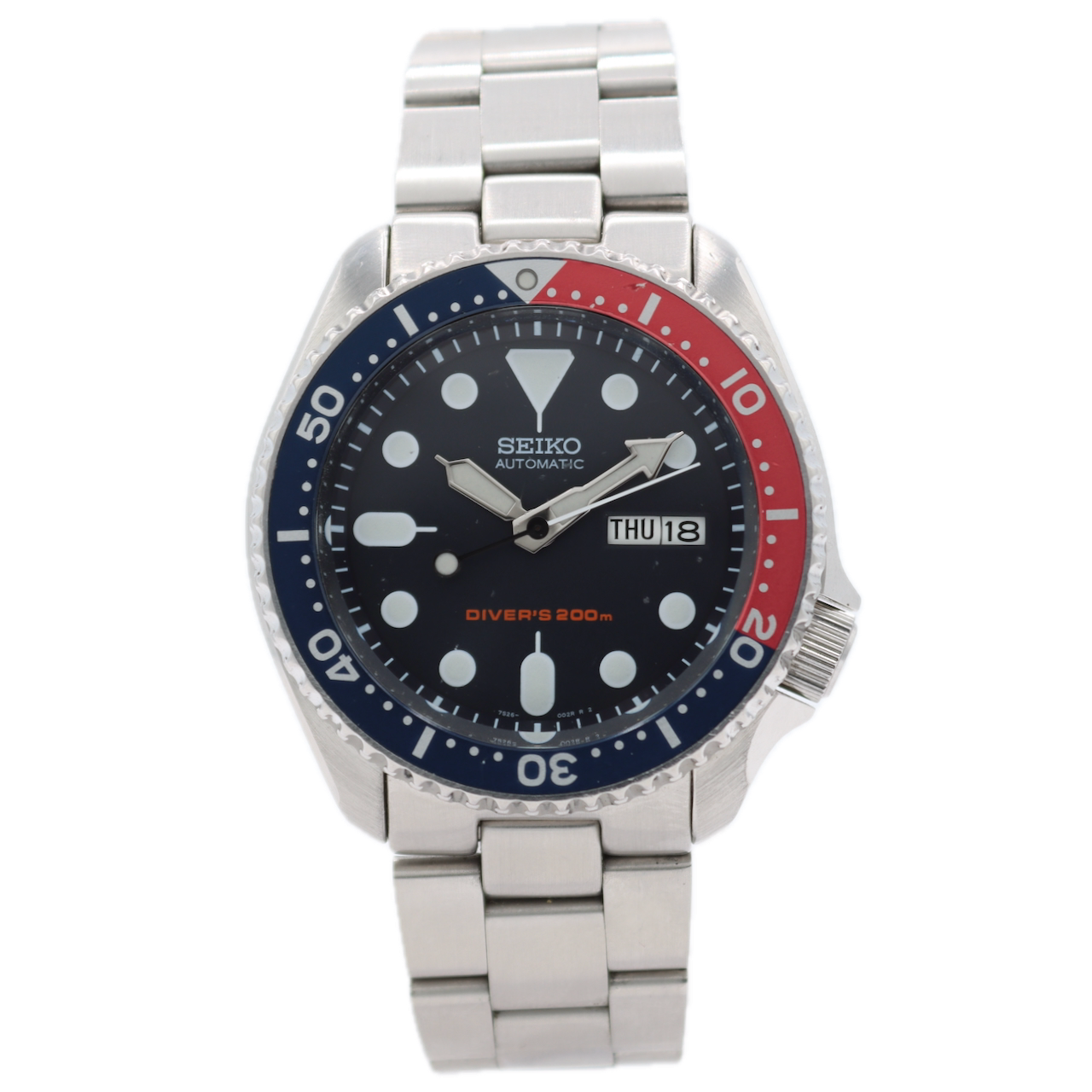 Vintage 42mm Seiko 7526-0020 Pepsi Diver 200M Men's Automatic