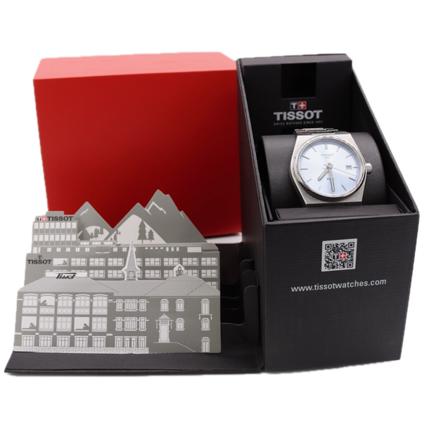 35mm Tissot T137.210.11.351.00 PRX 35 Unisex Quartz Wristwatch Steel With Box