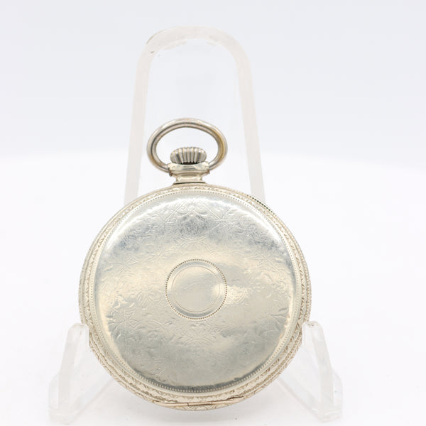 Antique 12s 1924 South Bend 21 Jewel Pocket Watch Studebaker 14k White GF