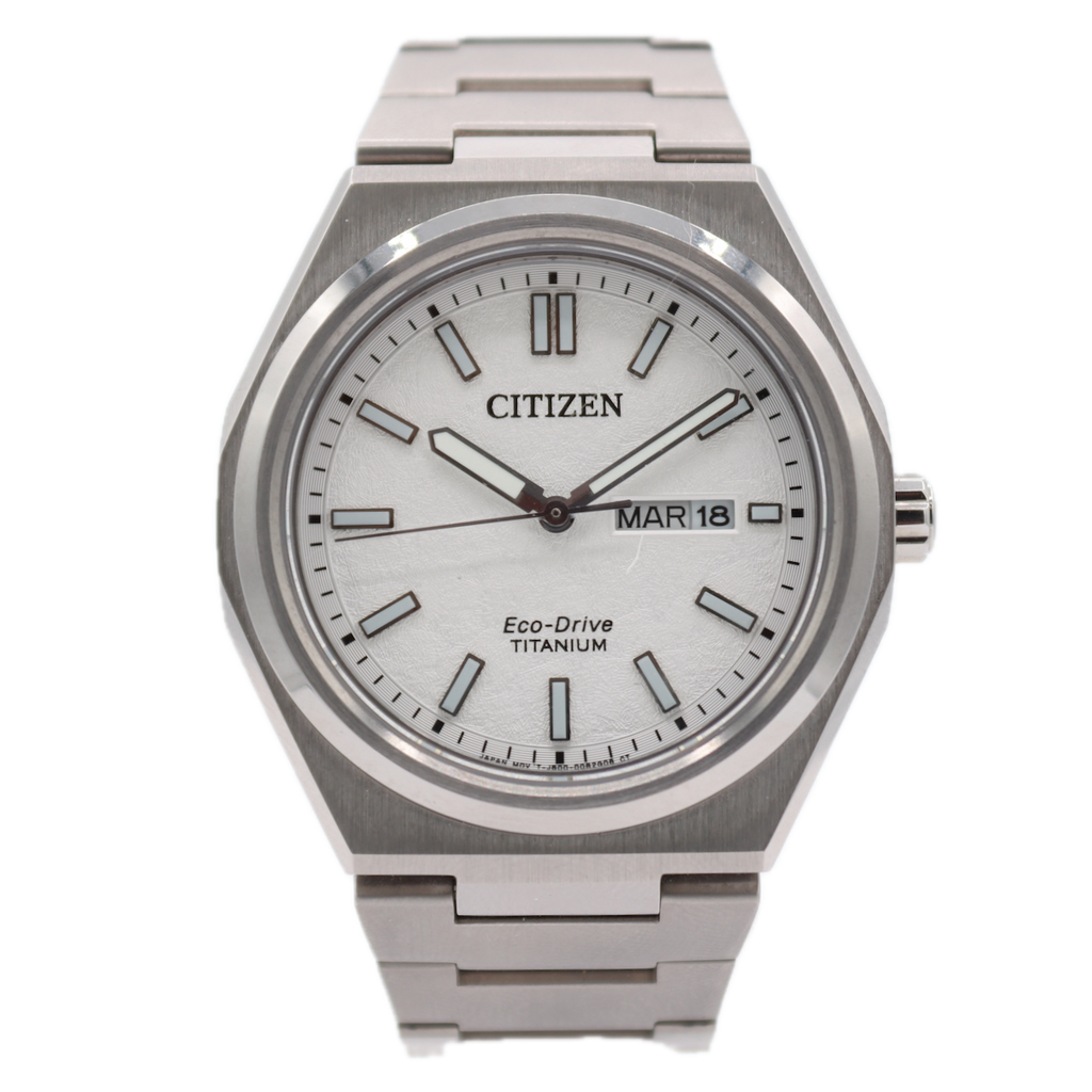Citizen AW0130-85A Zenshin Three-Hand Men's Wristwatch J800 Japan TitaniumW/Box
