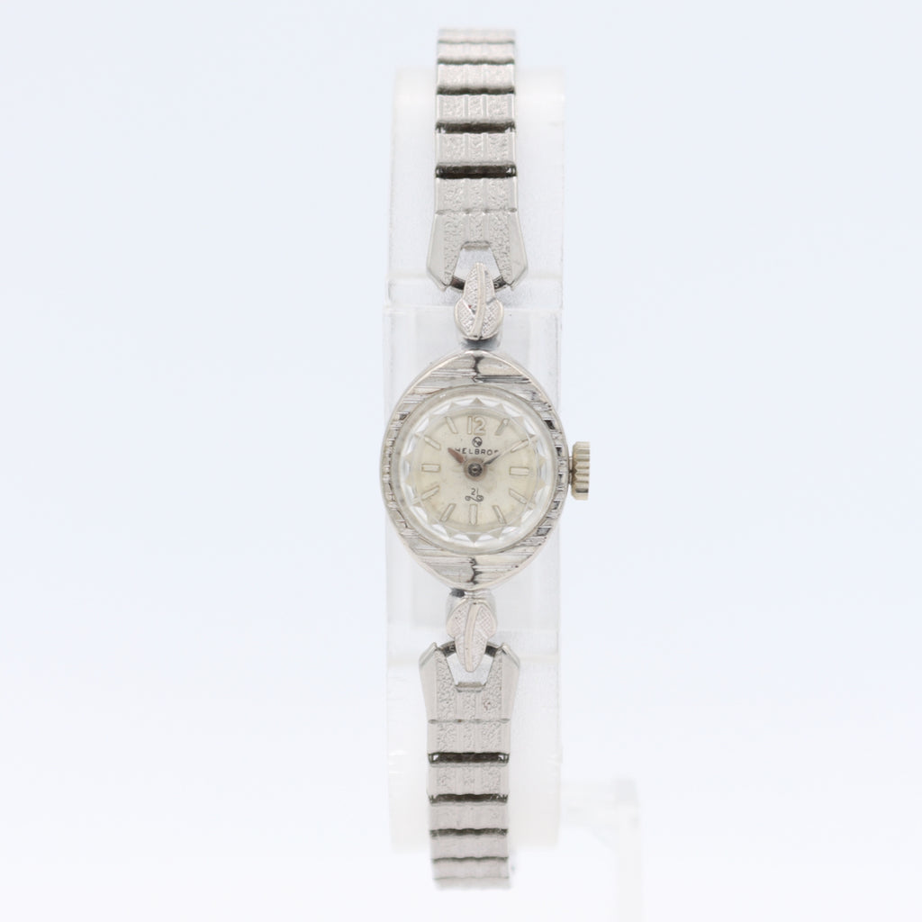 Vintage Helbros Cocktail Men's Mechanical Wristwatch Elgin 316 Chrome Plated