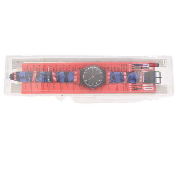 34mm 1997 Swatch GB181 Sueno Madrileno Men's Quartz Wristwatch Swiss With Case