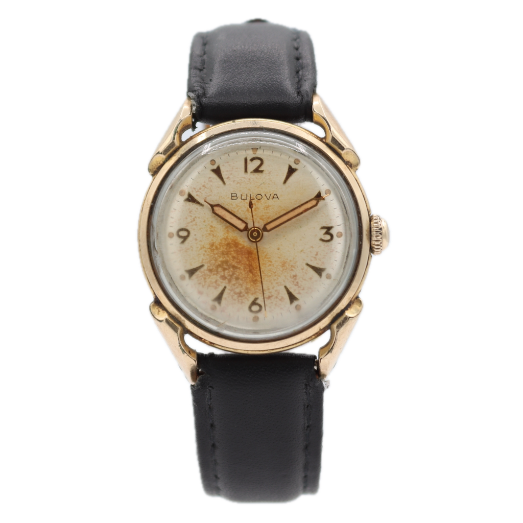 Vintage 32mm 1956 Bulova Arrow Indices Men's Mechanical Wristwatch 10k RGP