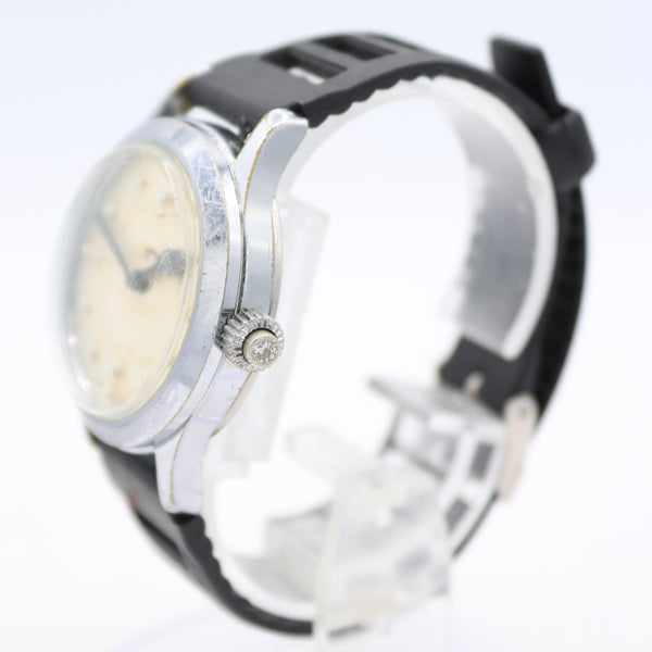 Vintage A+B Braille Men's Automatic Wristwatch ETA 2770 Swiss Steel & Chrome