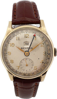 Vintage Benrus CE 13 Date Pointer 17J Men's Mechanical Wristwatch ETA 900 10kRGP