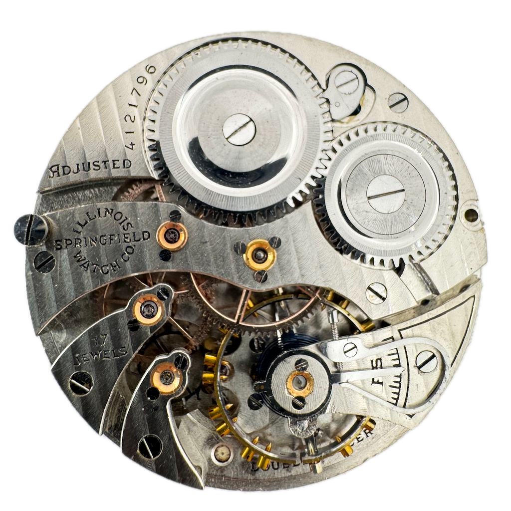 Antique 12 Size Illinois 17 Jewel Mechanical Pocket Watch Movement 405 USA