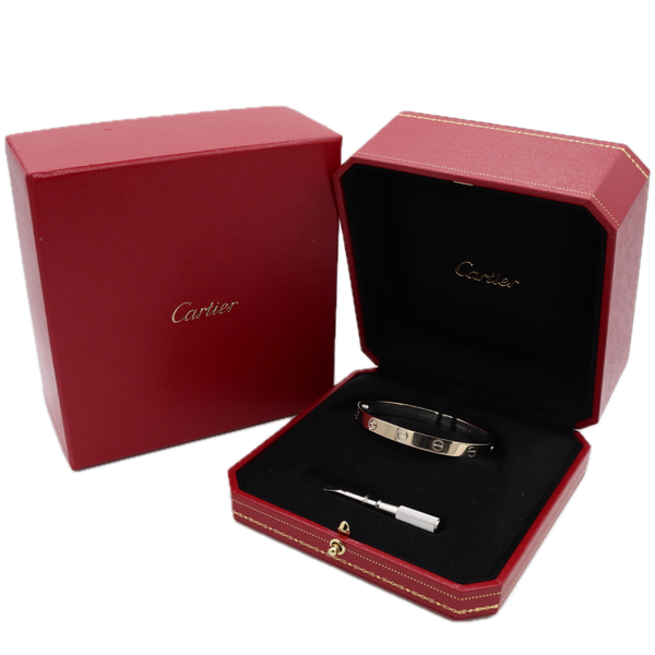 17cm Cartier LOVE Ladies Bracelet 18k White Gold W/Box and W. Gold Screw Driver