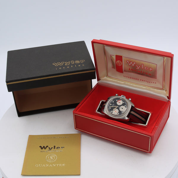 Vintage Wyler 0-1502/7 Diver 660 Paul Newman Men's Wristwatch Valj. 72 Full Kit