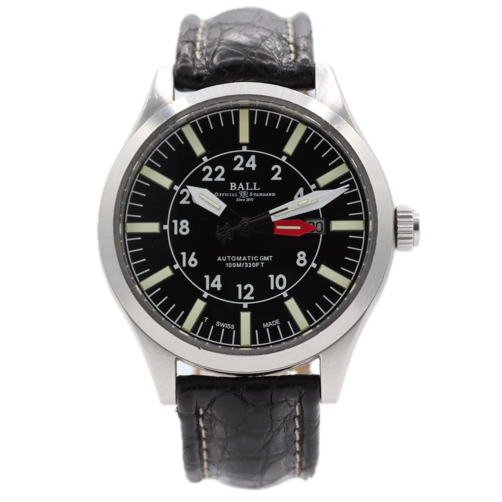 44mm Ball Engineer Master II Aviator GMT Men's Automatic Wristwatch wBox&Papers