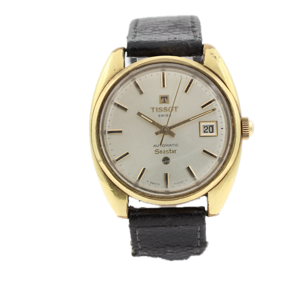 Vintage 36mm Tissot Seastar Men's Automatic Wristwatch 786-2 SwissGold Plated