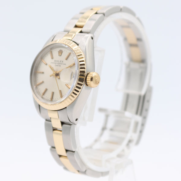 Vintage 26mm 1980 Rolex 6917 Date Ladies Automatic Wristwatch Swiss Steel & Gold