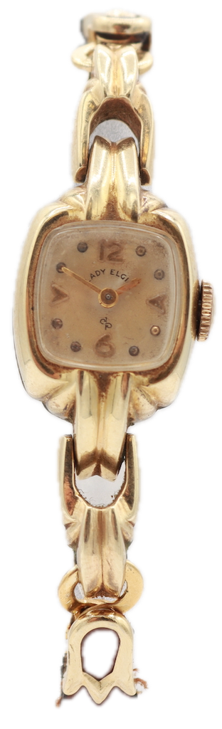 Vintage Lady Elgin 4327 Cocktail Ladies Mechanical Wristwatch 650 USA 14k GF