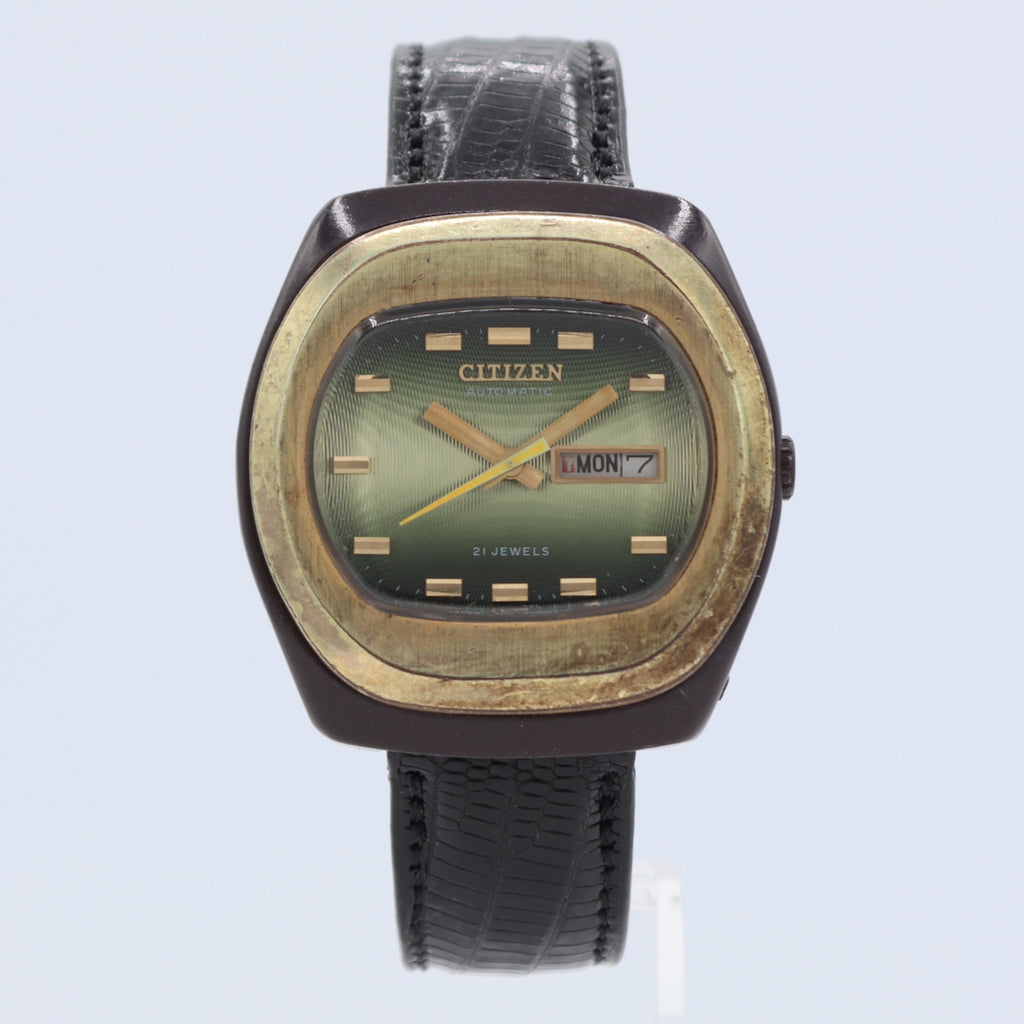 Vintage 39mm Citizen 61-0101 Day Date Men's AutomaticWristwatch6501 Steel & Gold