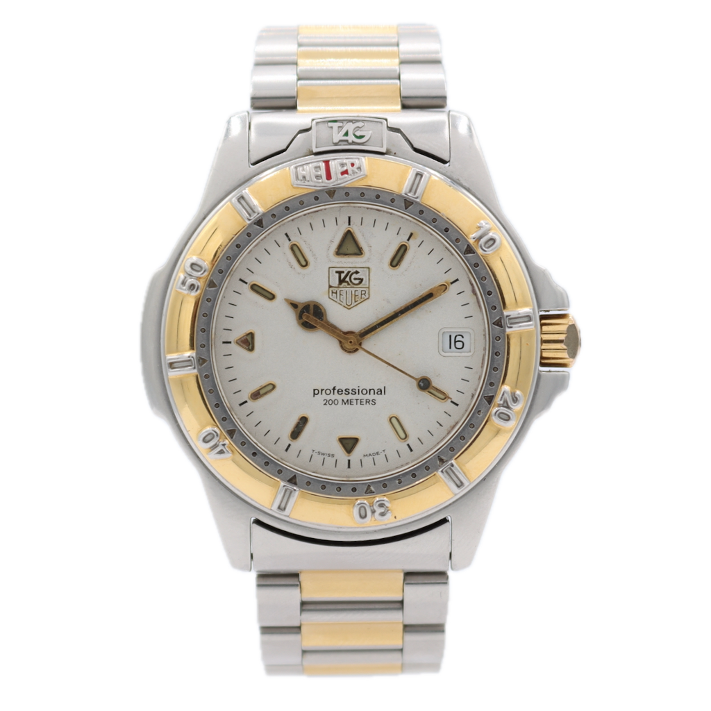 TAG Heuer WF1120-0 Professional 4000 Men's Quartz Wristwatch ETA955.112 Two Tone