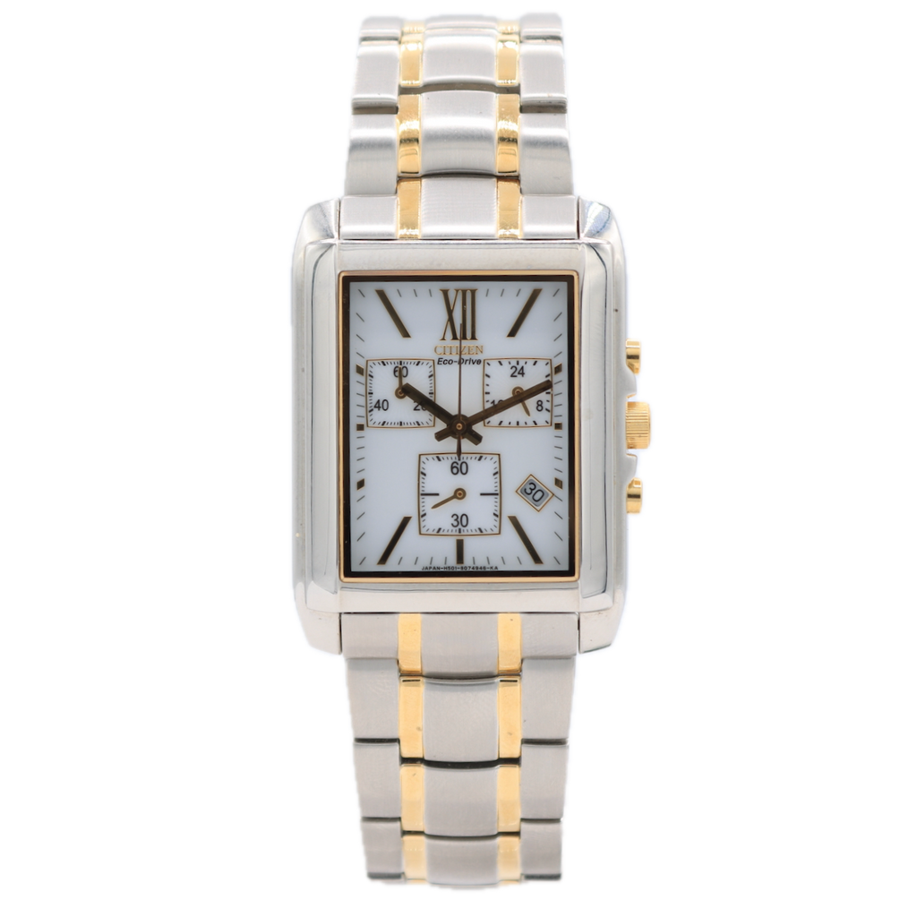 31mm Citizen H501-S047731 Chronograph Men's Quartz Wristwatch Eco-Drive Steel