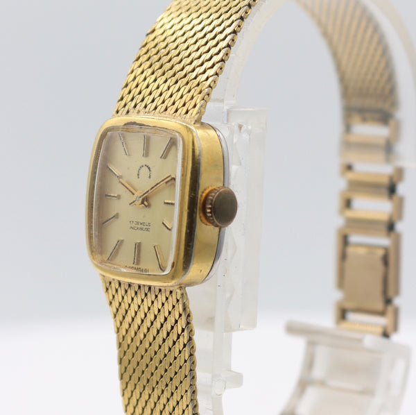 Vintage 19mm Neiman Marcus Ladies Mechanical Wristwatch Stowa Gold Plated