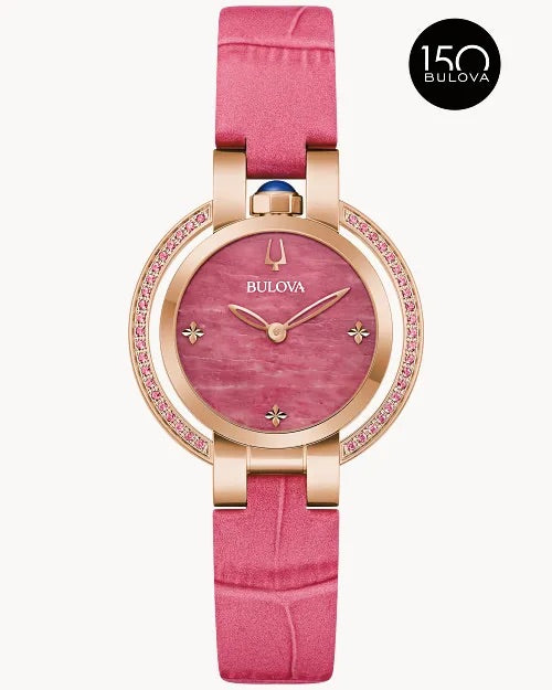 30mm Bulova 97R103 Rubaiyat Spring Ladies Quartz Wristwatch Four Seasons SE