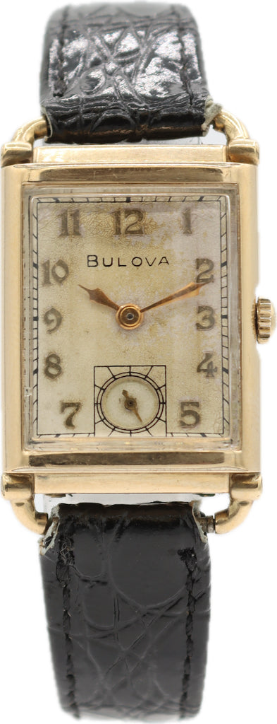 Vintage 21mm Bulova Men's Mechanical Wristwatch 7AP USA 10k Gold Filled