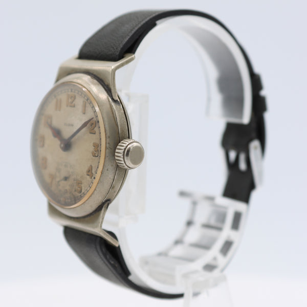 Vintage 1918 Elgin Military 7 Jewel Men's Mechanical Wristwatch USA Nickel