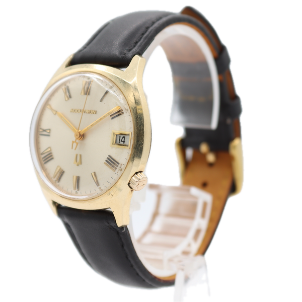 Vintage 1968 Accutron 2662 Roman Date Men's Tuning Fork Wristwatch 218D 10k GF