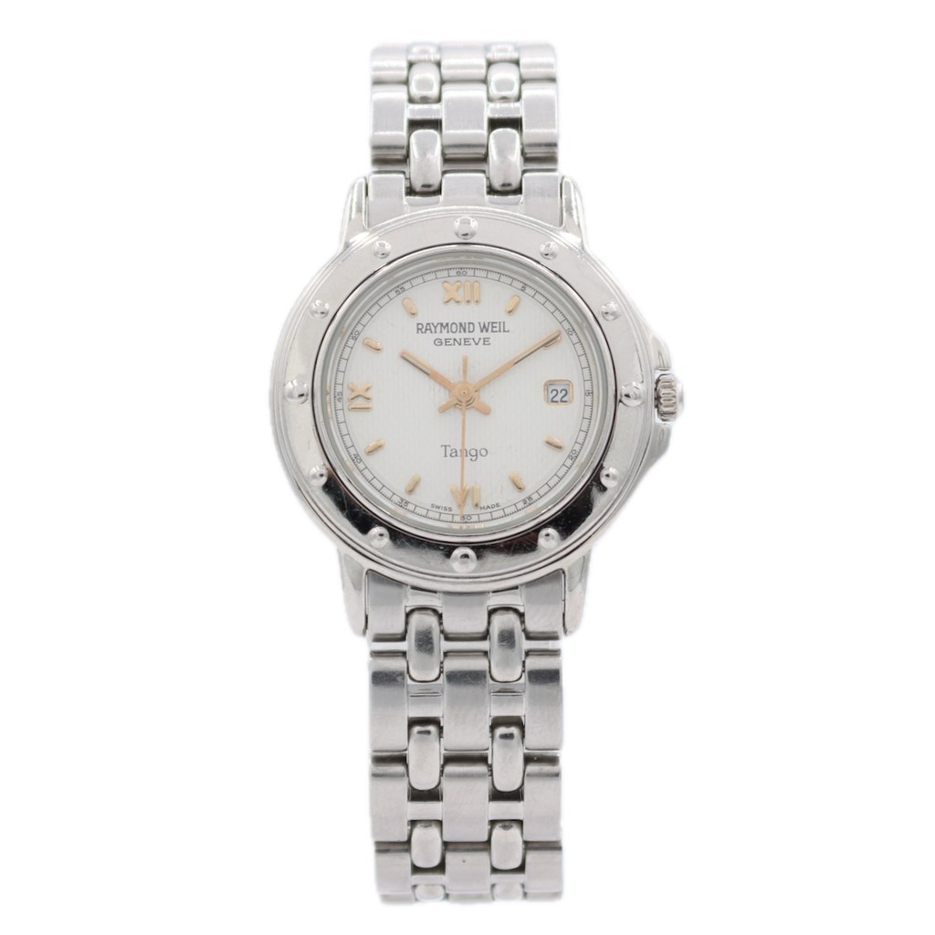28mm Raymond Weil 5360 Tango Ladies Quartz Wristwatch ETA 956.112 Swiss Steel
