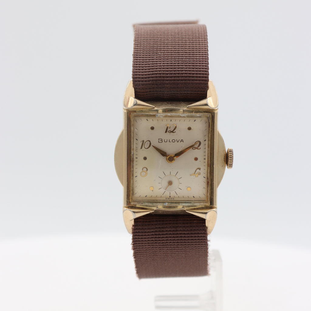 Vintage 1959 Bulova Rectangular Men's Mechanical Wristwatch 11 AF Swiss