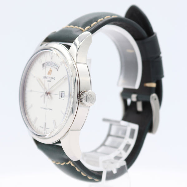 Breitling A45310 Transocean Day Date Men's Automatic Wristwatch Swiss Steel