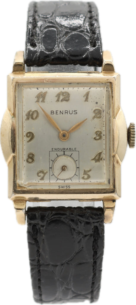 Vintage Benrus Endurable Men's Mechanical Wristwatch BA4 USA Gold Filled