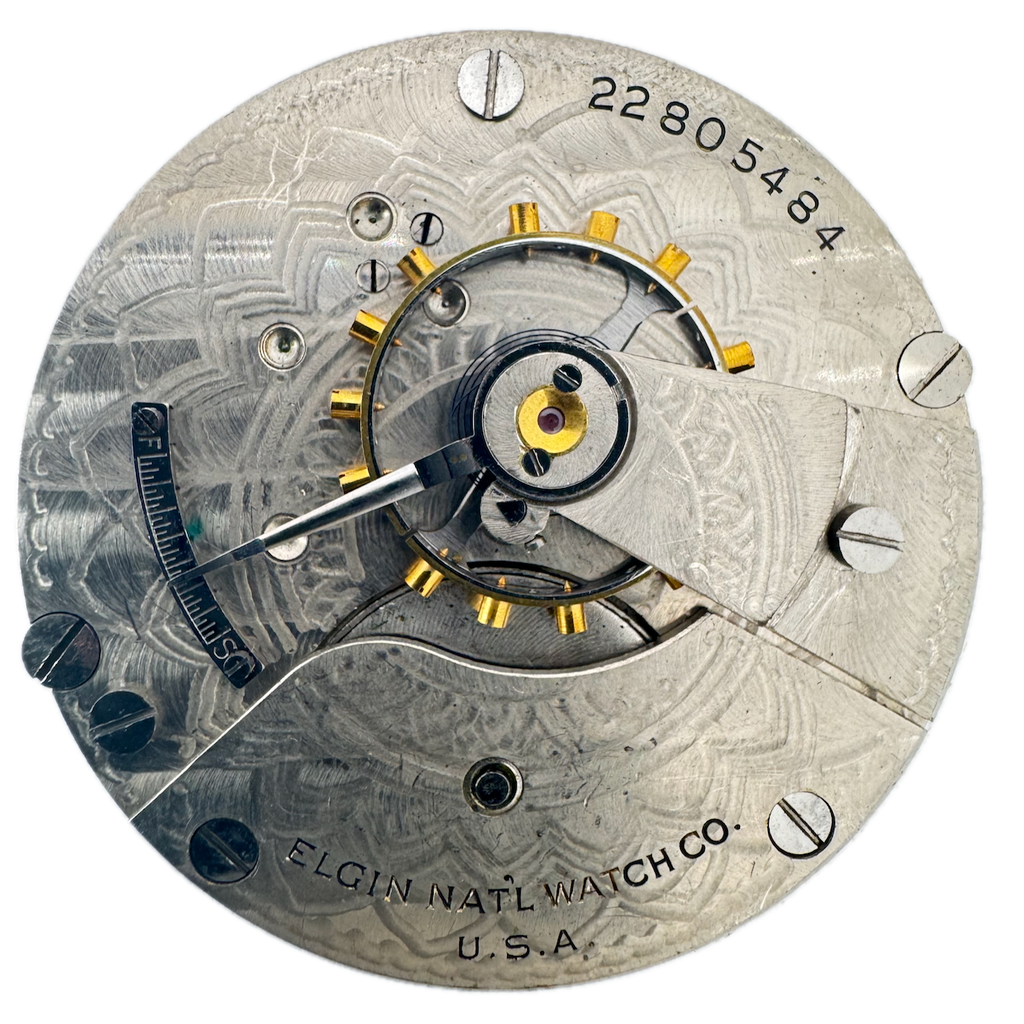 Antique 18s 1920 Elgin 7 Jewel Mechanical Pocket Watch Movement 288 USA