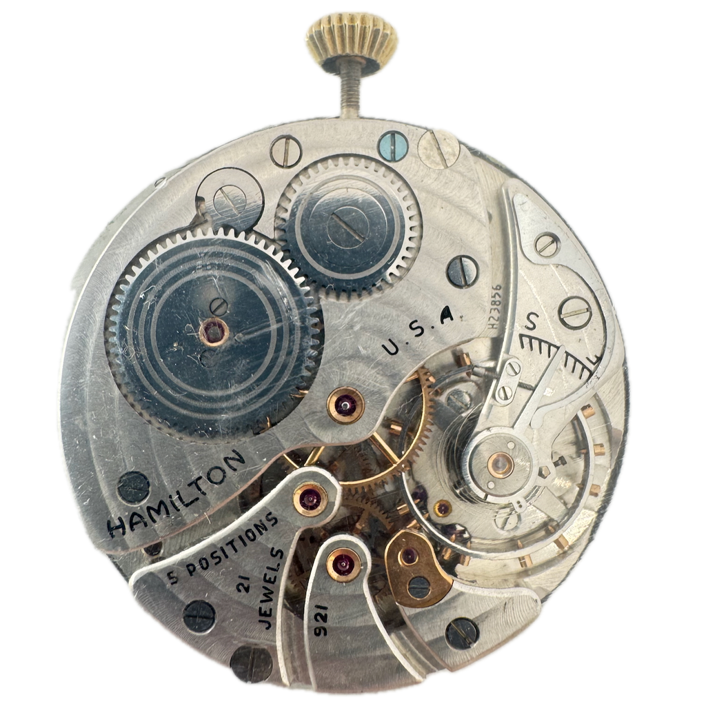 Antique 12s Tiffany & Co. 21jMechanical Pocket Watch Movement Hamilton 921