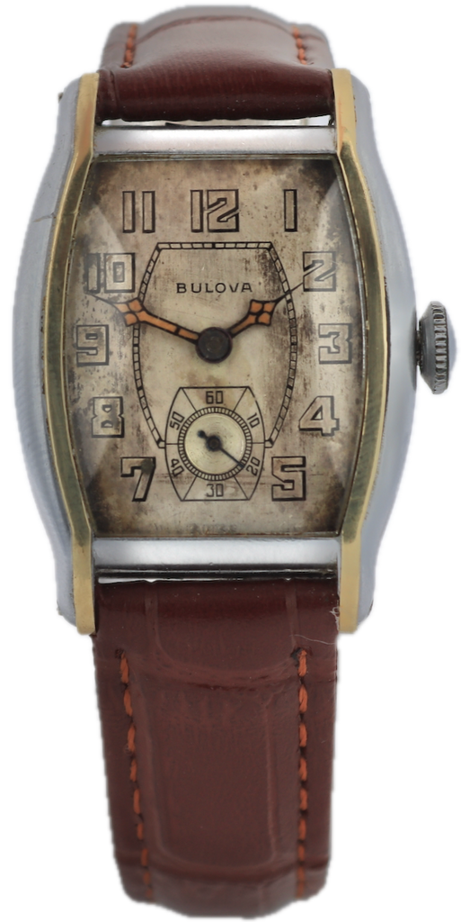 Vintage 1929 Bulova Dewey Men's Mechanical Wristwatch 10 AL Swiss White GF